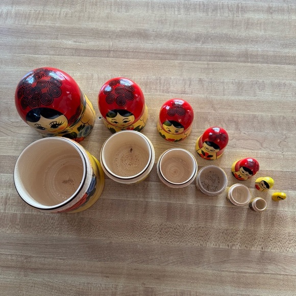 Russian Matryoshka Nesting Dolls 7-Piece Set Hand Painted Made in Russia - Picture 8 of 8